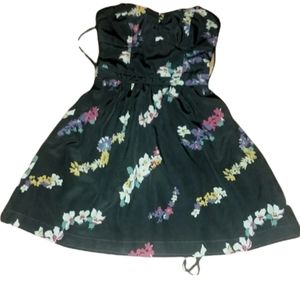 American Eagle Floral Halter Top Summer Beach Shirt dress